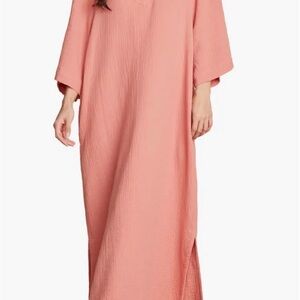 Barefoot Dreams Sun Soaked Cotton Gauze Caftan Dress Maxi Dress Malibu